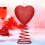 Red Glitter Heart Tree Topper for Mini Trees 7
