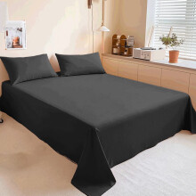 Xaoshaoyi White Twin Flat Sheet 100% Cotton Percale