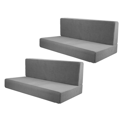 Yotijar RV seat covers soft bench style 2 pieces grey 1