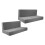 Yotijar RV seat covers soft bench style 2 pieces grey 3