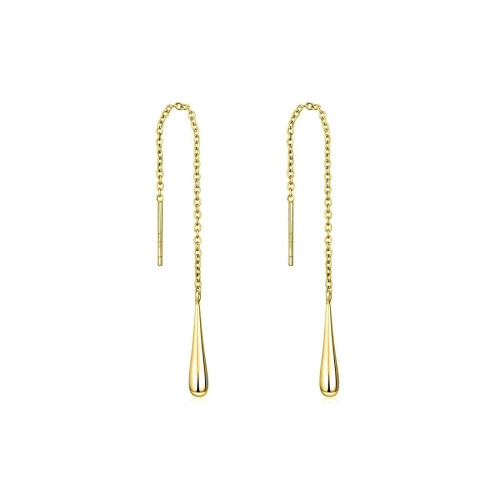 Italian sterling silver threader drop earrings 90 mm