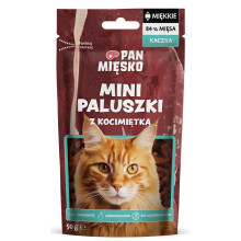 PAN MIĘSKO Mini duck sticks with catnip - cat treats - 50g