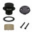 Black tub drain tip toe trim set conversion kit 2-hole 5
