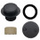 Black tub drain tip toe trim set conversion kit 2-hole 3