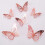 Butterfly Wall Decor Rose Gold 12 pcs 4