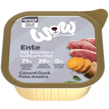 WOW | Nedves kutyatáp | Tálca 150g - WOW Senior Ente - kacsa algával és édesburgonyával 150g