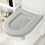 Rainproof Toilet Seat Cover with Handle Gray 1