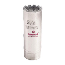 Starrett Diamant Grit Boren - Ideaal voor Kleine Gaten - 1-1/2-inch Snijdiepte, Zilver - KD0034-N