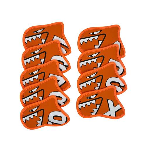 Golfjernhovedbeskyttere sæt orange 9 dele 1