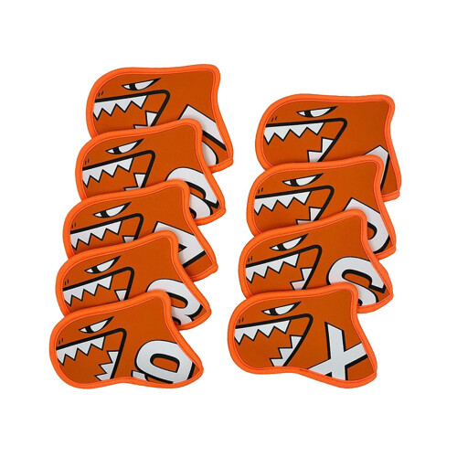 Golfjernhovedbeskyttere sæt orange 9 dele 2