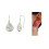 Sterling Silver Teardrop Earrings with White Crystal 1