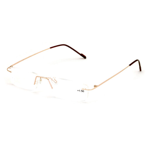 Full Rimless Reading Glasses Lightweight Metal 1 Pair 2