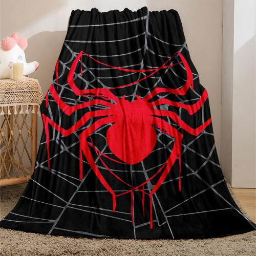 Manta de flanela com estampa de teia de aranha, macia e quente, 127 x 152 cm (50 x 60 polegadas). 1