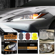 Ceramic headlight restoration kit 3-step no-power
