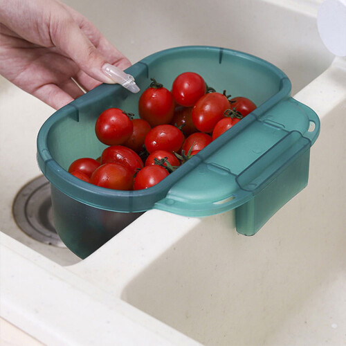 Hanging Basket Organizer with Green Filter Screen 1 Pack