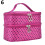 Women's large pink double-deck cosmetic bag 8