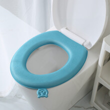 Waterproof Toilet Seat Cover Cushion Blue Universal Fit