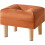 Footstool Ottoman Faux Leather 16-inch 1