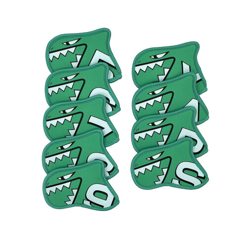 Golf Iron Head Covers Set Light Green 9 Pieces 1