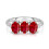 Sterling Silver Ruby Ring 3 Stone 3.00 CTTW 1