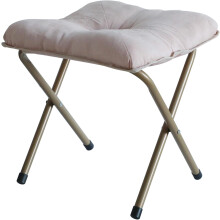 Foldable Ottoman Foot Rest Pink Upholstered 1 Pc