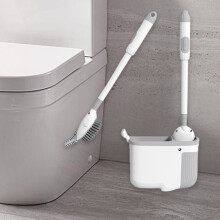 Liquid Toilet Brush Set with Push-Dispense Feature