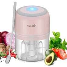 Mini Food Chopper Wireless 3-Blade 250ml Pink