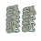 Golf Iron Head Covers Set Gray 9 Pieces 2
