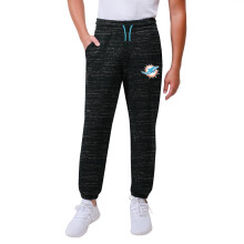 Ultra Game NFL Official Youth Super Soft Supreme Jogger Sweatpants, Miami Dolphins, Black Snow, 8