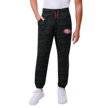 Ultra Game NFL Official Youth Super Soft Supreme Jogger Sweatpants, San Francisco 49ers, Black Snow, 10-12