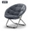 Moon Chair Folding Seat Stool with Metal Frame Gray 1