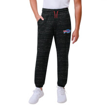 Ultra Game NFL Official Youth Super Soft Supreme Jogger Sweatpants, Buffalo Bills, Black Snow, 18-20