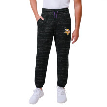 Ultra Game NFL Official Youth Super Soft Supreme Jogger Sweatpants, Minnesota Vikings, Black Snow, 14-16