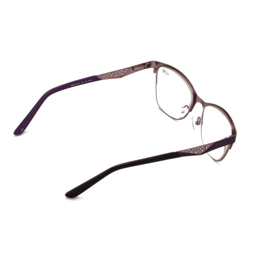 Women's cat-eye optical reading glasses metal frame clear 2