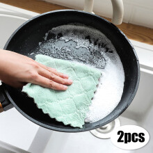 Xchenda dishcloth and wipes set double-sided coral fleece 2