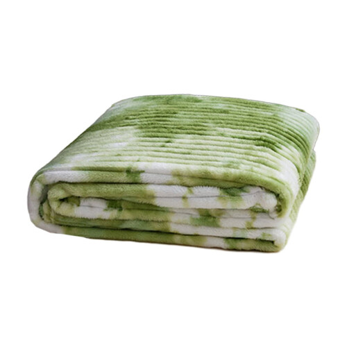 Green Scandinavian Flannel Tie Blanket 70x100cm 1