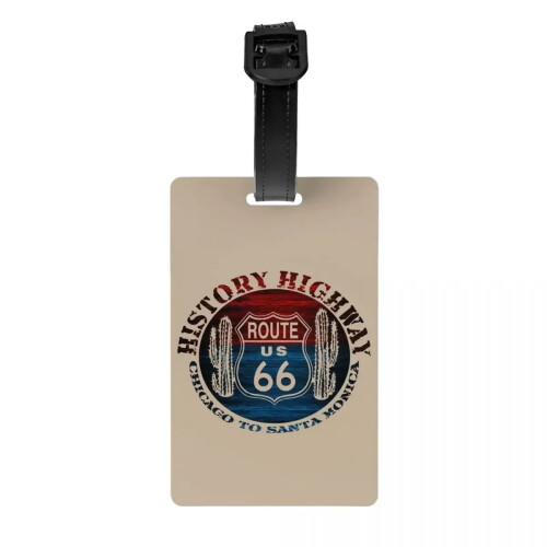Vintage USA Highway Map Luggage Tags 4 Pack