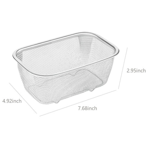 Stainless Steel Rectangular Colander Strainer 1 pcs 2
