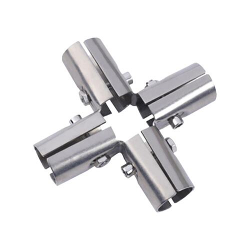 Stainless Steel Pipe Clamp Connector 25mm 5-Way 1
