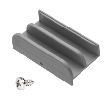 M6219 Gleitschiebetür-Bodenprofil (Oben hängend), Für 7/16 Zoll dickes Glas, 1/2 Zoll Kanäle, Duschschiebetür Kunststoff