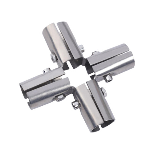 Stainless Steel Pipe Clamp Connector 25mm 5-Way 2