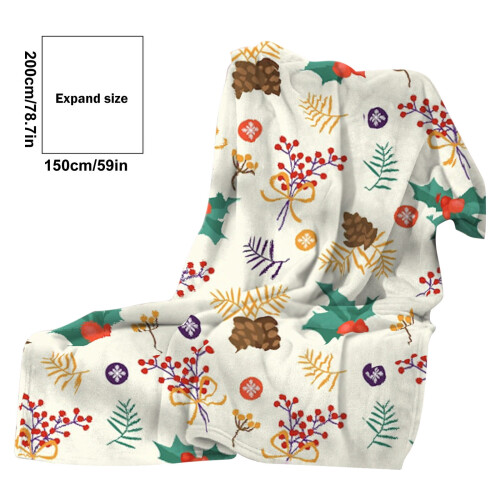 Manta de flanela natalina aconchegante, 50x60 polegadas 1