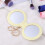 Weis mini pocket makeup mirror double-sided yellow 5