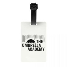 Umbrella Academy luggage tag with privacy cover