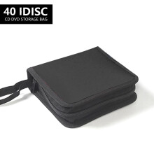 Portable CD DVD storage bag 40-disc black