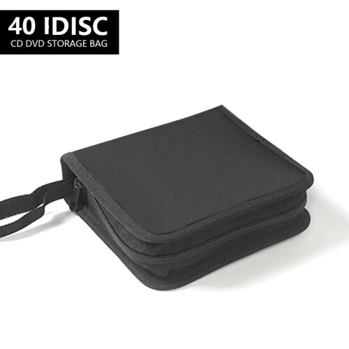 Portable CD DVD storage bag 40-disc black