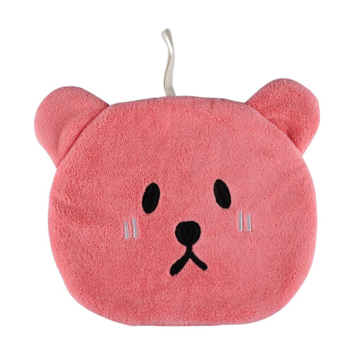 Hanging Bear Hand Towel Pink Absorbent Kitchen Wipe 1 Pack 1