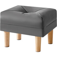 Footstool Ottoman Faux Leather with Sponge Padding