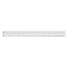 Starrett Flexibele Stalen Liniaal met Satijn Chroom Afwerking, Snelle Lezing, Inch Graduatie - 34 Graduaties, 11-3/4" Lengte
