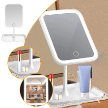 Ycolew folding LED makeup mirror with 3 color modes